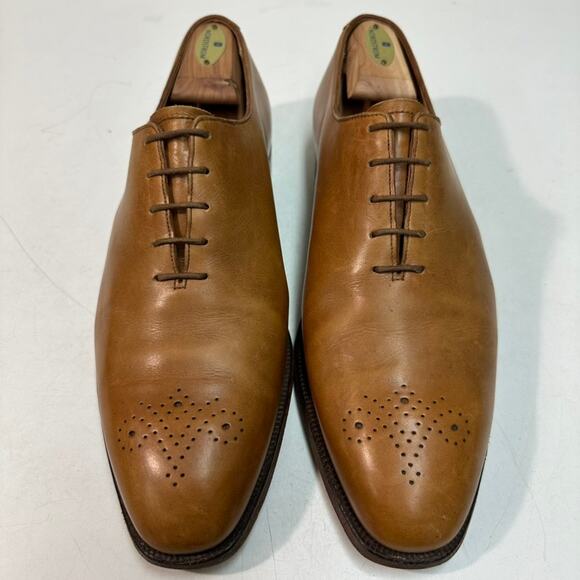 VERY GOOD Crockett & Jones x Brooks Brother Wholecut Oxford Tan Made England 11 - Picture 2 of 13